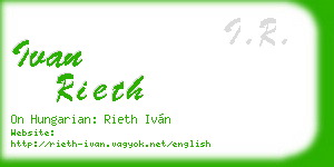 ivan rieth business card